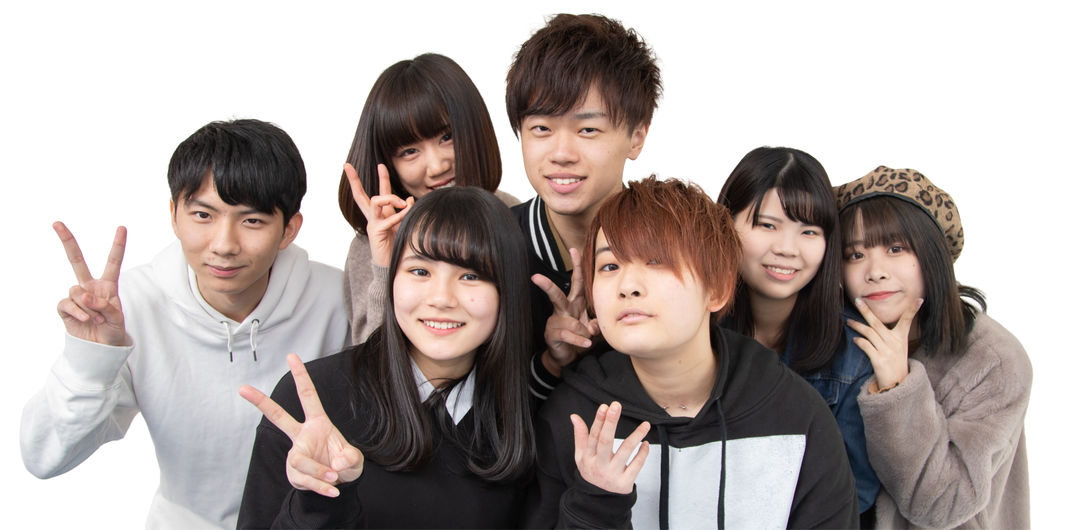 私服生徒集合写真