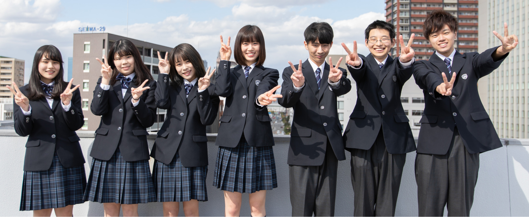 制服生徒集合写真